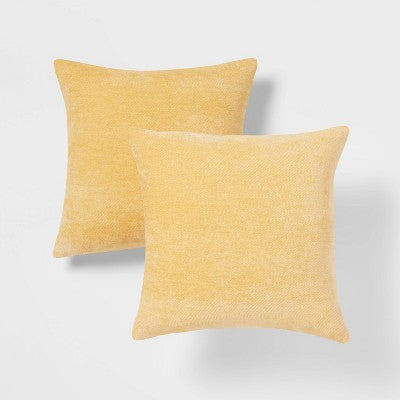 2pk Chenille Square Throw Pillows - Threshold™