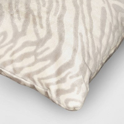 Velvet Jacquard Zebra Lumbar Throw Pillow - Threshold™