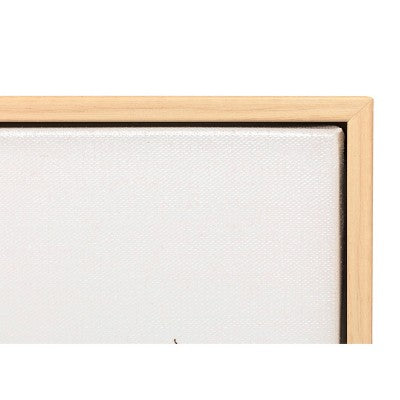 47" X 24" Haze Framed Wall Canvas - Threshold™: Modern Abstract Digital Art, Beige Frame