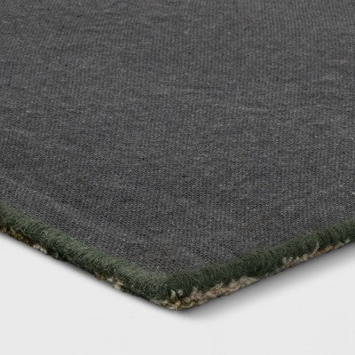 5'x7' Floral Handtufted Area Rug Dark Green - Threshold™
