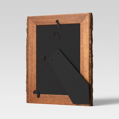 5" X 7" Vertical Sides Natural Frame Antique Wood - Threshold™