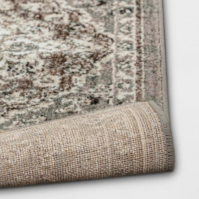 2'x7' Runner Rowland Companion Persian Style Woven Rug Gray - Threshold™