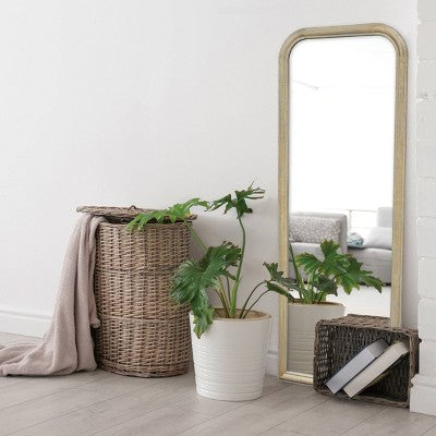 24" X 64" Wood Floor Mirror - Threshold™ Designed With Studio McGee: Natural Finish, Standing, No Assembly Required