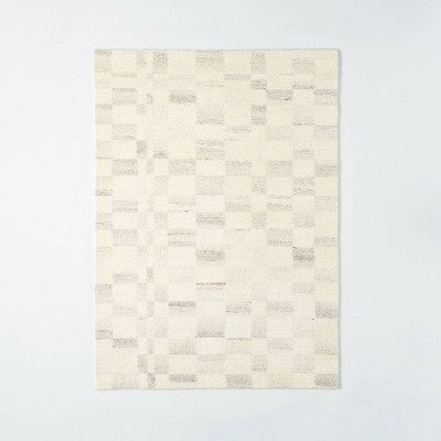 Irregular Checkerboard Tufted Rug Cream - Threshold™ Designed With Studio McGee