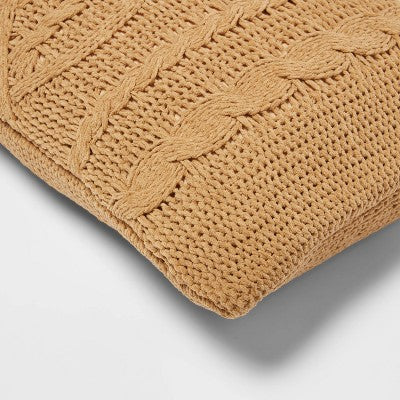 Oversized Cable Knit Chenille Throw Pillow - Threshold™