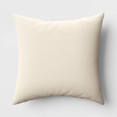 Oversized Textural Woven Square Throw Pillow Black/Neutral - Threshold™