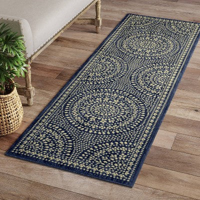 Butterfield Woven Novelty Area Rug Navy - Threshold™