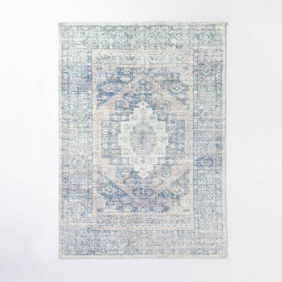 Brighton Distressed Vintage Persian Rug Light Blue - Threshold™ Designed With Studio McGee
