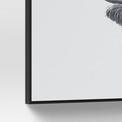 47" X 24" Highland Cow Framed Canvas - Threshold™