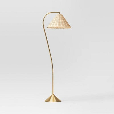 Gooseneck Floor Lamp With Natural Shade - Threshold™