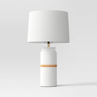 Ceramic And Wood Table Lamp (Includes LED Light Bulb) - Threshold™