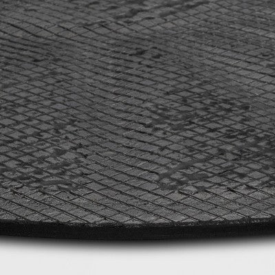 1'6"x2'6" Half Moon Rubber Coir Doormat Black - Threshold™