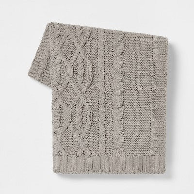 Cable Knit Chenille Throw Blanket - Threshold™
