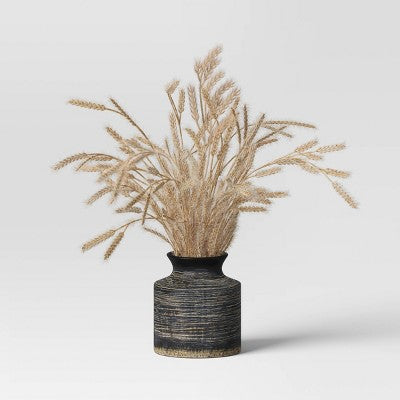 Grass Arrangement In Ceramic Pot Black - Threshold™