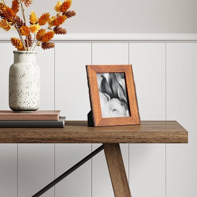  4" X 6" Vertical Sides Natural Frame Antique Wood - Threshold™
