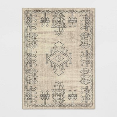  Hancock Distressed Center Motif Rug Beige - Threshold™