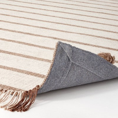  Handwoven Plaid Flat Weave Area Rug Cream/Brown - Threshold™ Designed With Studio McGee