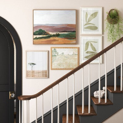  (Set Of 2) 16" X 20" Leaf Framed Wall Art Set Natural - Threshold™