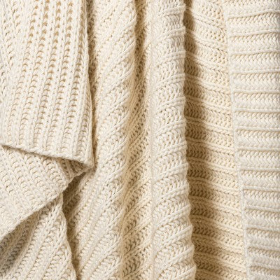  Chunky Knit Reversible Throw Blanket - Threshold™