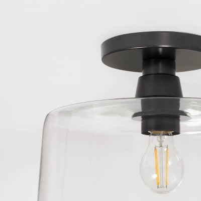  Glass Semi Flushmount Ceiling Light Black - Threshold™ Designed With Studio McGee