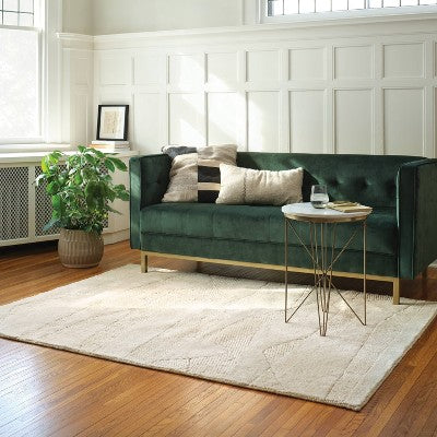  5'x7' Textured Knitted Area Rug Ivory - Threshold™