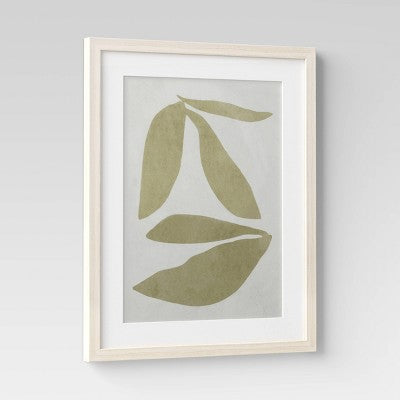  (Set Of 2) 16" X 20" Leaf Framed Wall Art Set Natural - Threshold™
