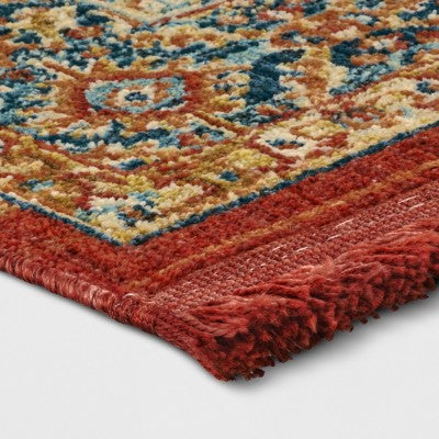  Damask Woven Persian With Fringe Rug - Threshold