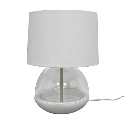  Glass Mixed Material Table Lamp Gray (Includes LED Light Bulb) - Threshold™