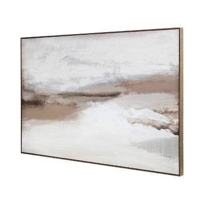 58" X 38" Abstract Horizon Framed Wall Canvas - Threshold™ Designed With Studio McGee