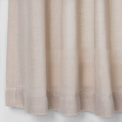  2pk 42"x36" Light Filtering Bonaire Curtain Tiers Beige - Threshold™