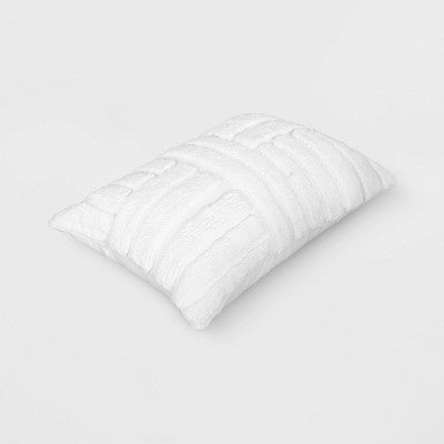  14"x20" Mod Tufted Outdoor Lumbar Pillow Cream - Threshold™