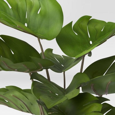  21" X 23" Artificial Monstera Arrangement In Ceramic Pot - Threshold™