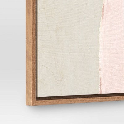  (Set Of 2) 24" X 30" Earth Abstract Framed Canvases Brown - Threshold™: Modern Vertical Wall Art, Digital Print