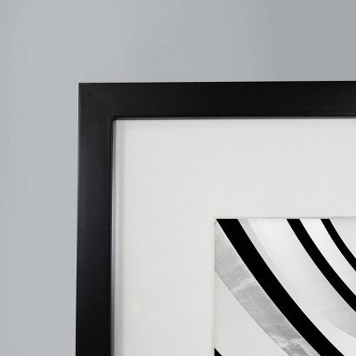  8" X 10" Matted To 4" X 6" Thin Gallery Image Frame Beveled Mat Black - Threshold™: Modern Wall Decor, MDF Material