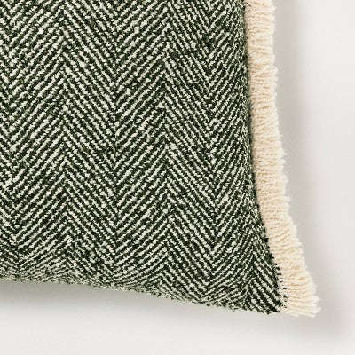  Herringbone With Frayed Edges Throw Pillow - Threshold™ Designed With Studio McGee