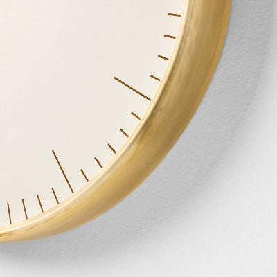  16" Metal Bronze Wall Clock - Threshold™ Designed With Studio McGee: Modern Aluminum, Analog Display, Indoor Use