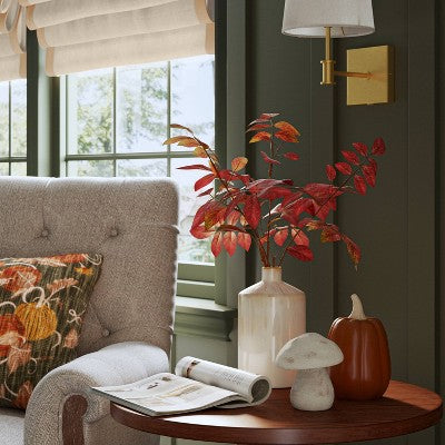  Leaf Arrangement In Ceramic Pot Red - Threshold™