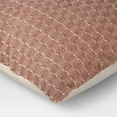 Oversized Textural Woven Square Throw Pillow - Threshold™