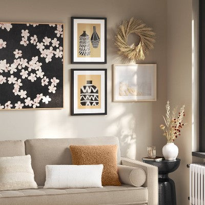  (Set Of 2) 16" X 20" Vase Set I And II Framed Decorative Wall Art Set With Mat - Threshold™