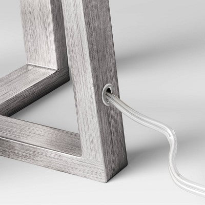 Brushed Linear Large Lamp Base Silver - Threshold™