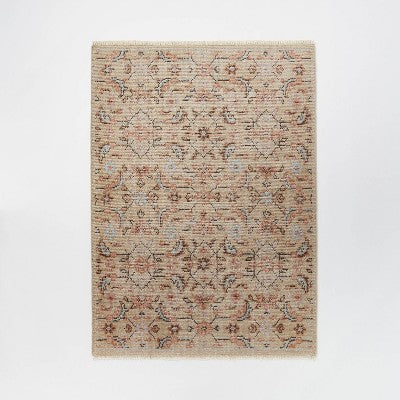  Rockland Hand Knotted Distressed Persian Style Rug Ivory - Threshold™ Designed With Studio McGee