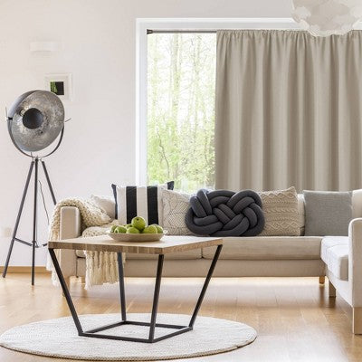  66"-120" Dual Mounted Indoor/Outdoor Tension Window Rod Light Gray - Threshold™