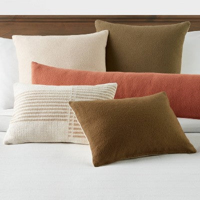  Oblong Boucle Color Blocked Decorative Throw Pillow - Threshold™