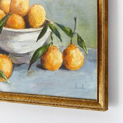  18" X 14" Citrus Harvest Framed Wall Canvas Antique Gold - Threshold™ Designed With Studio McGee