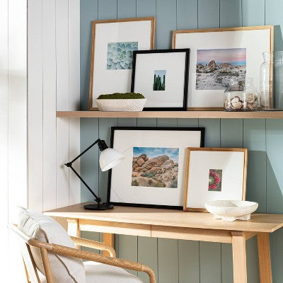  27.26" X 21.26" Matted To 11" X 14" Gallery Frame Art Black - Threshold™ Designed With Studio McGee