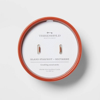  8oz 2-Wick Island Starfruit And Nectarine Candle Orange - Threshold™