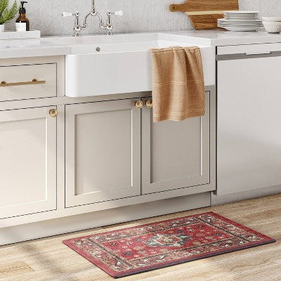  Vintage Persian Medallion Kitchen Rug Red - Threshold™