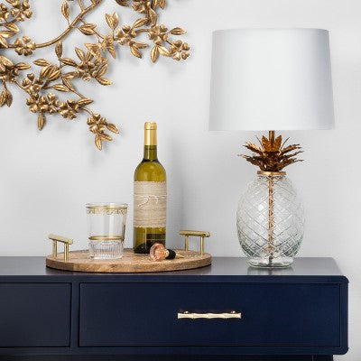  Glass Pineapple Table Lamp Brass (Includes LED Light Bulb) - Threshold™