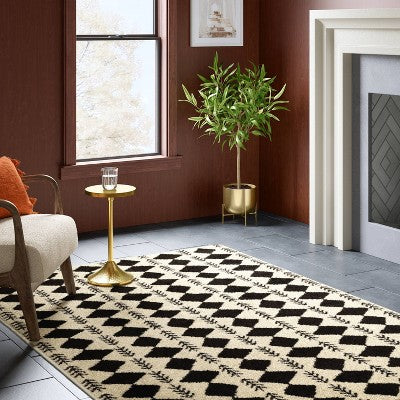 Irregular Diamond Shag Area Rug - Threshold™