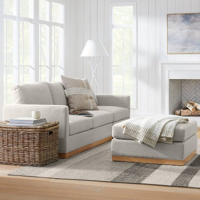  7'x10' Wellsville Handloom Flatweave Stripe Rug Gray - Threshold™ Designed With Studio McGee